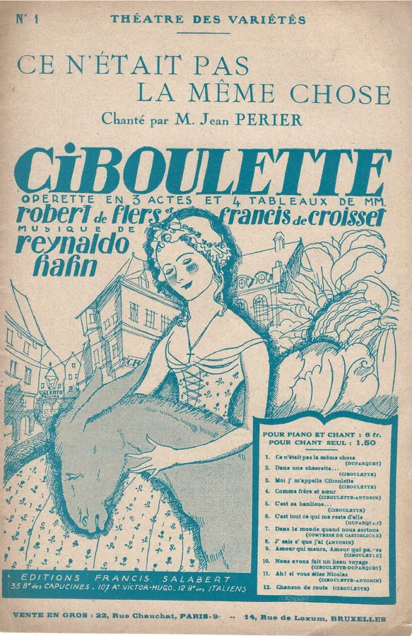 Cover for Reynaldo Hahn | Jean Perier | Ce n'etait pas la meme chose | Chanson