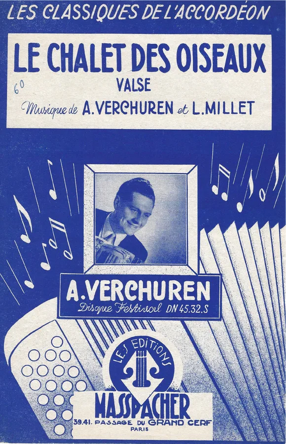 Cover for Andre Verchuren | L. Millot | Le chalet des oiseaux | Piano | Accordeon