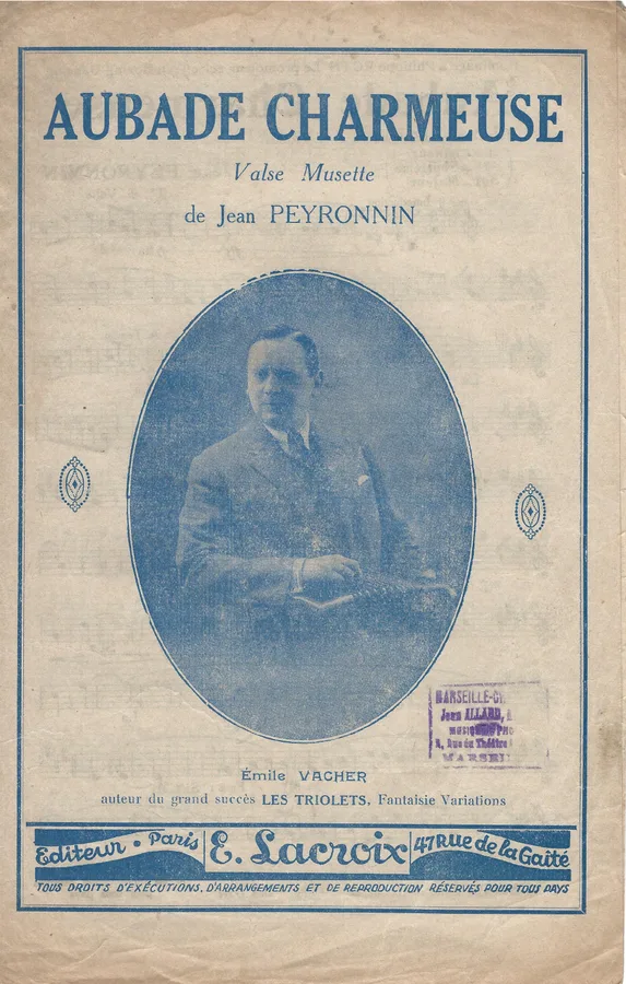 Cover for Emile Vacher | Jean Peyronnin | Aubade Charmeuse | Accordion | Violin