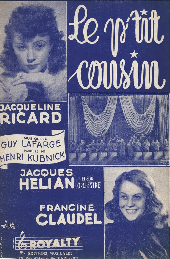 Cover for Jacqueline Ricard | Guy Lafarge | Le p'tit cousin | Chanson
