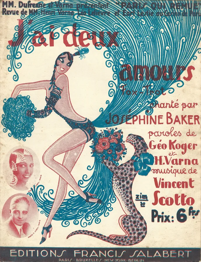 Cover for Josephine Baker | Vincent Scotto | J'ai deux amours | Chanson