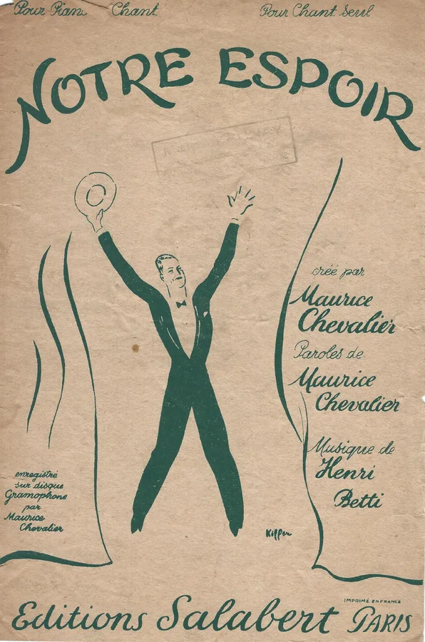 Cover for Maurice Chevalier | Henri Betti | Notre Espoir | Chanson
