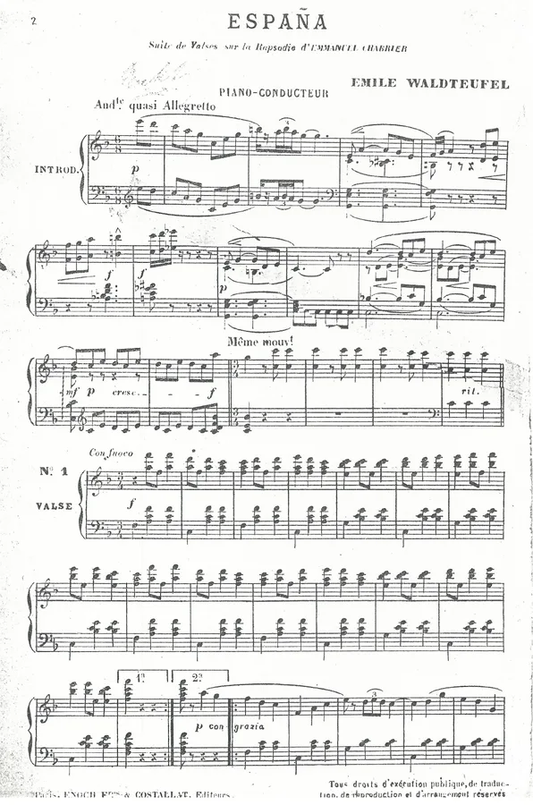 Cover for Emile Waldteufel | Emmanuel Charrier | Espana | Piano