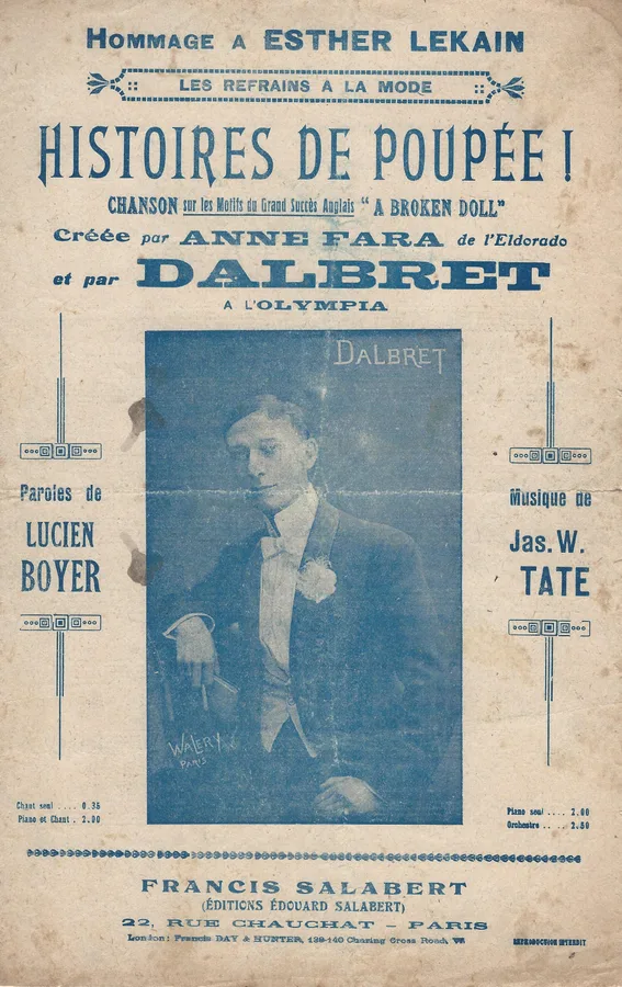 Cover for Jas. W. Tate | Histoires de Poupee | Chanson