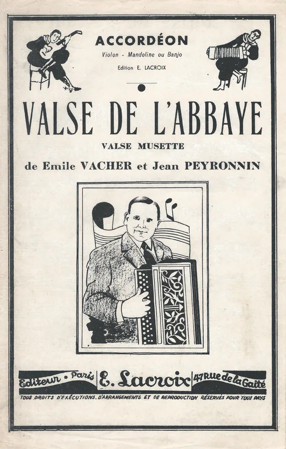 Cover for Emile Vacher | Jean Peyronnin | Valse de l'Abbaye | Accordion | Violin