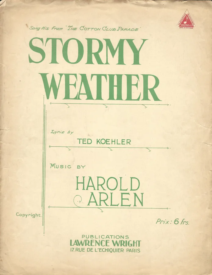 Cover for Harold Arlen | Duke Ellington | Stormy Weather | Piano | Vocals