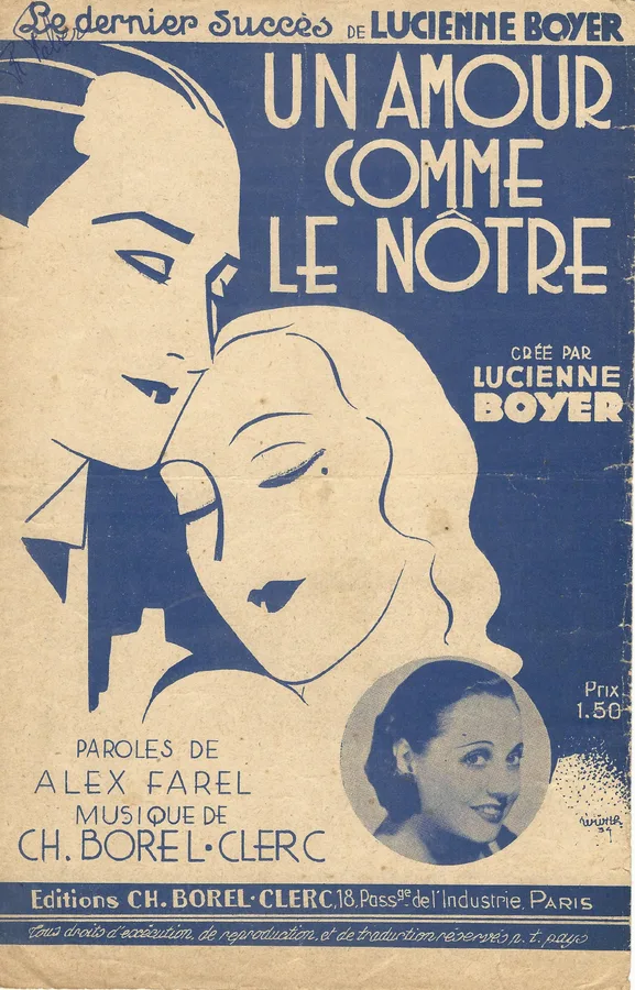 Cover for Lucienne Boyer | Ch. Borel-Clerc | Un Amour Comme le Notre | Vocals