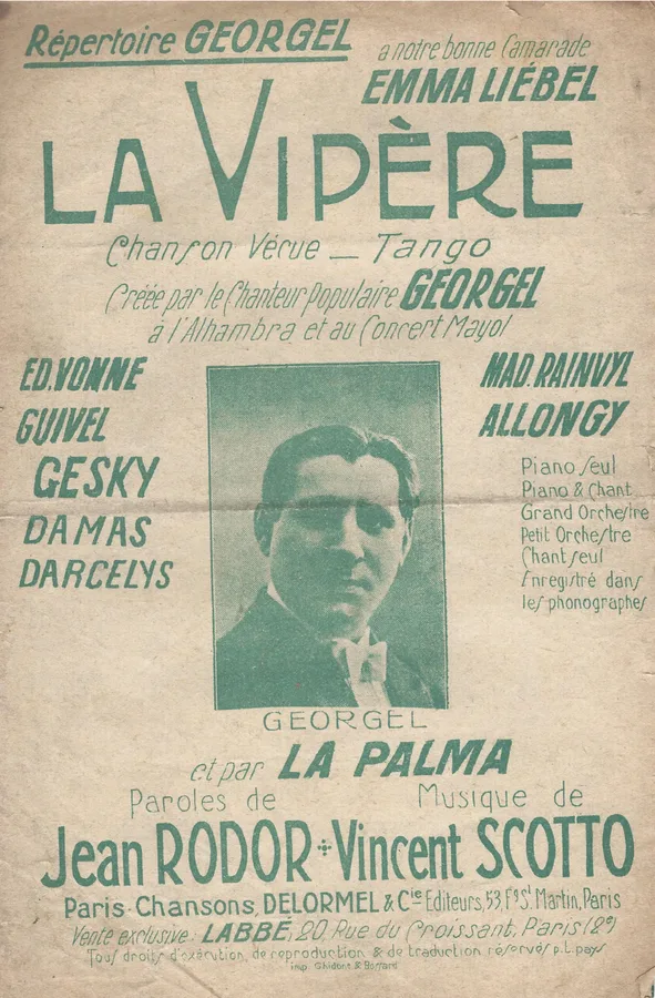 Cover for Georgel | Vincent Scotto | La Vipere | Chanson